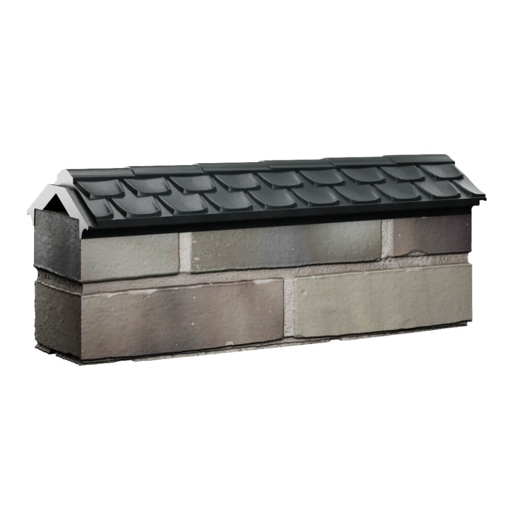 Парапет Zking Эльбрус Черный с посадкой на 0.5 кирпича (130мм) Батайск фото