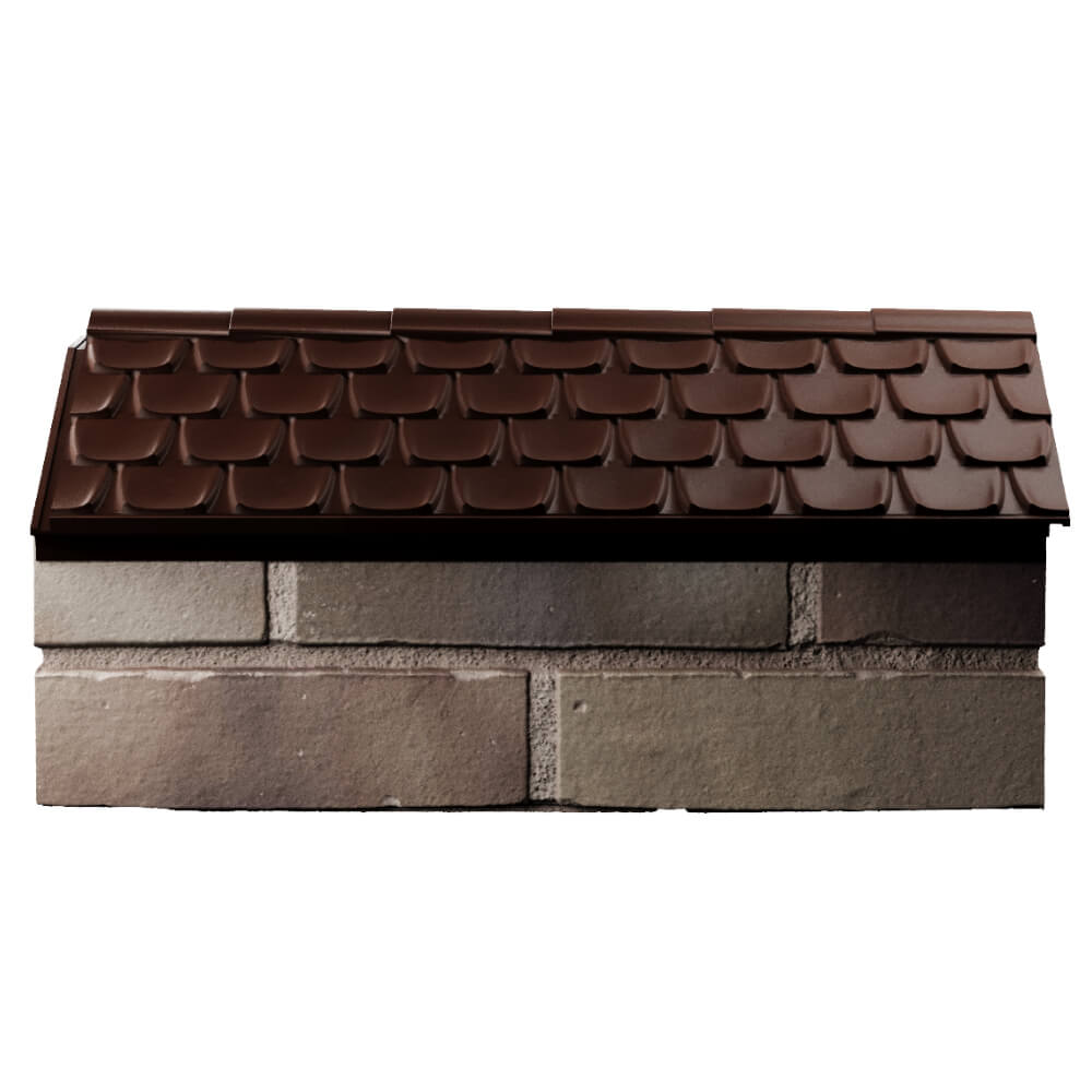 Парапет Zking Эльбрус Коричневый с посадкой на 1 кирпич (255мм) в Батайске фото