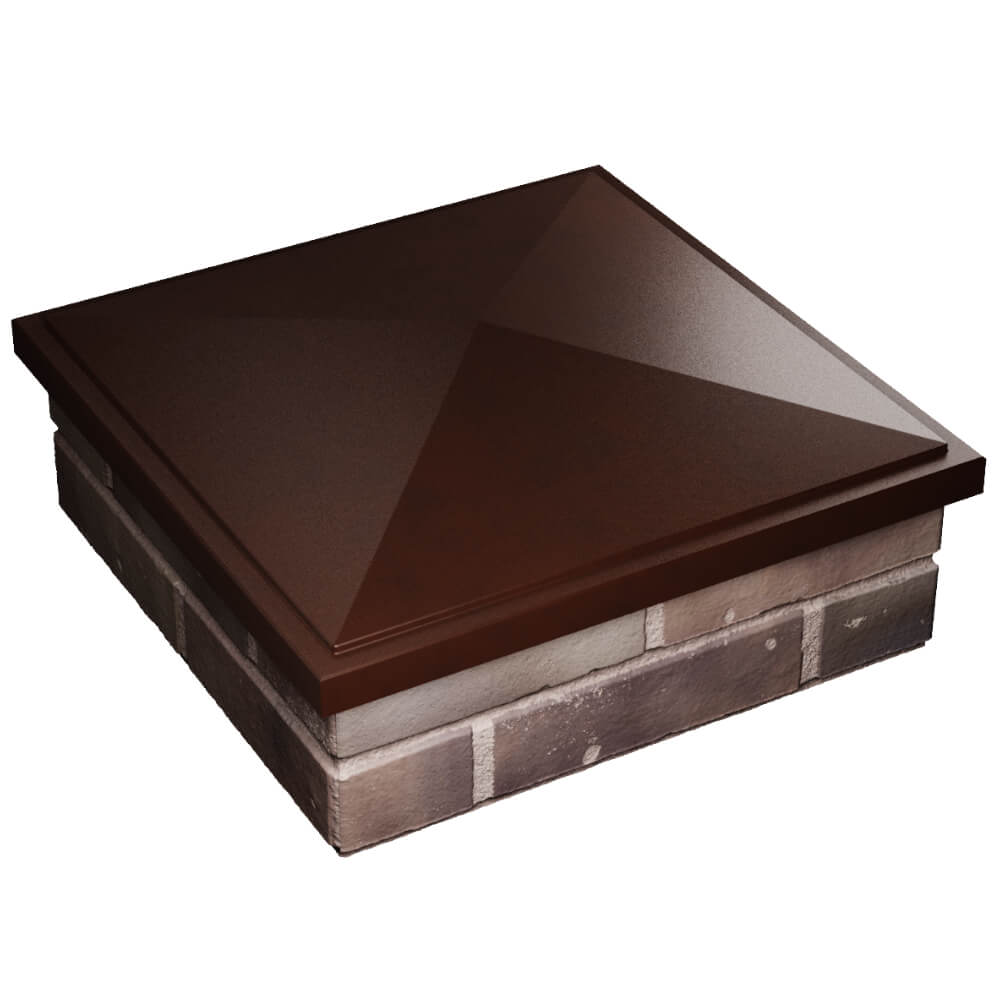 Колпак Zking БонаМоно Коричневый на столб 2х2 кирпича (515х515, 530х530мм) в Батайске фото