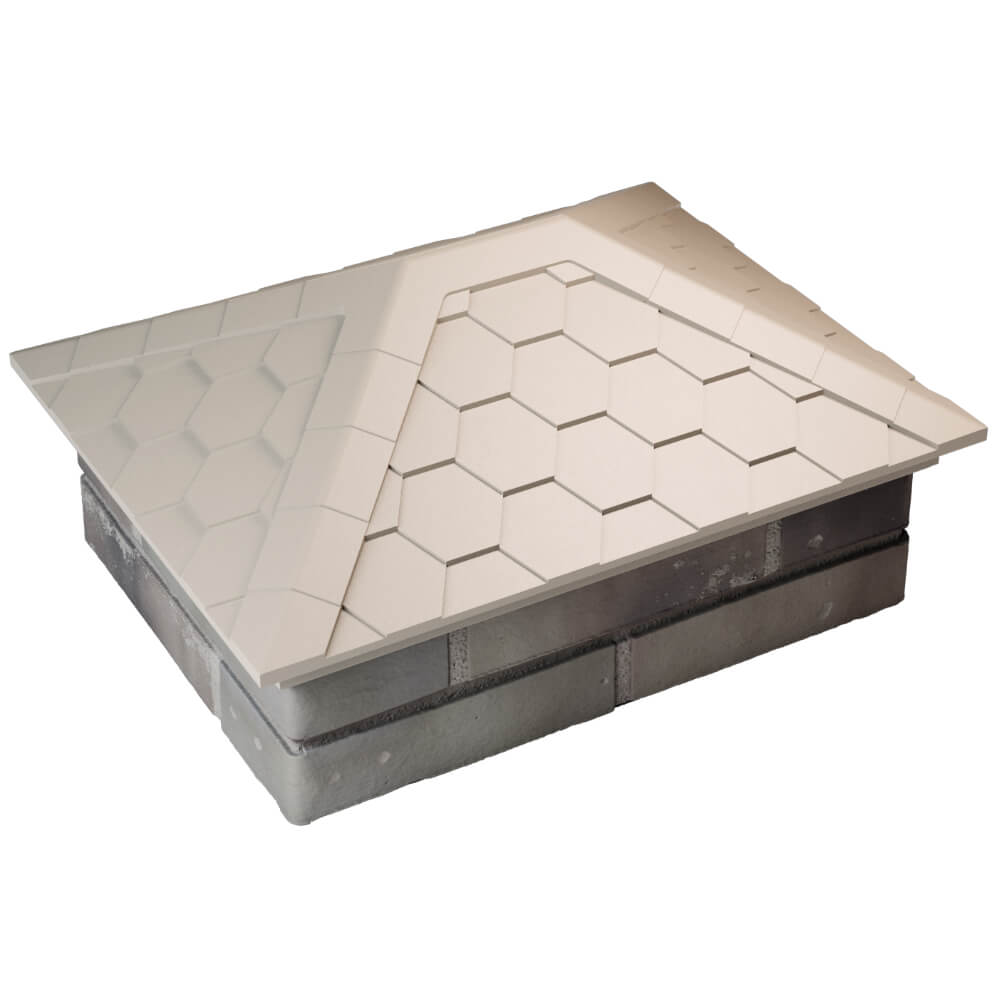 Колпак Zking Эверест Бежевый на столб 2х1.5 кирпича (520х390мм) Батайск фото