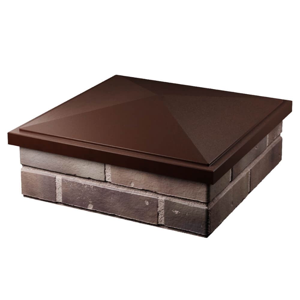 Колпак Zking БонаМоно Коричневый на столб 2х2 кирпича (515х515, 530х530мм) в Батайске фото