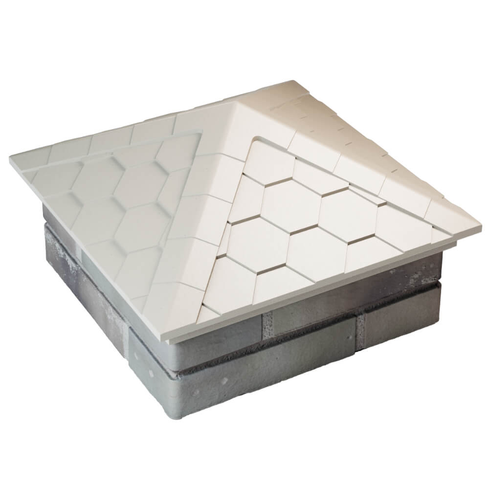 Колпак Zking Эверест Бежевый на столб 1.5х1.5 кирпича (390х390мм) в Батайске фото