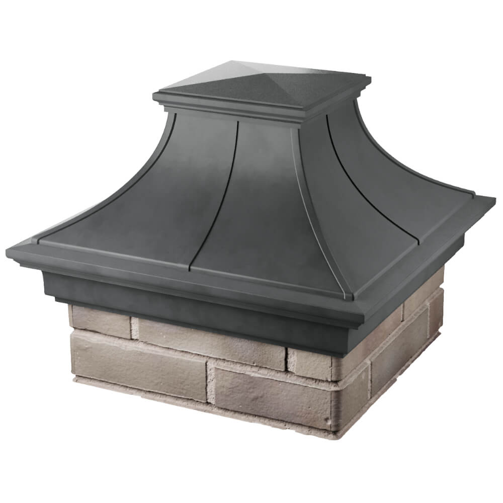 Колпак Zking Монблан Премиум Серый на столб 1.5х1.5 кирпича (385х385мм) в Батайске фото