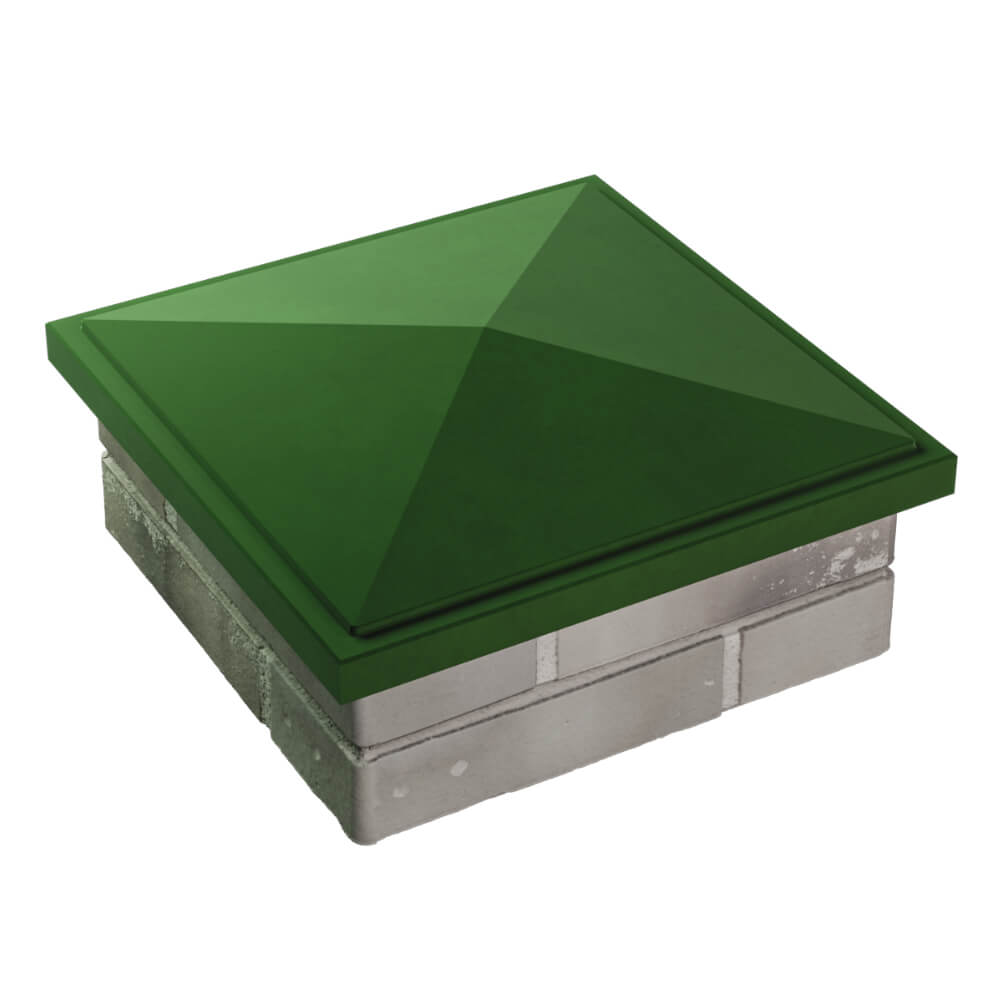 Колпак Zking БонаМоно Зеленый на столб 1.5х1.5 кирпича (385х385, 400х400мм) в Батайске фото