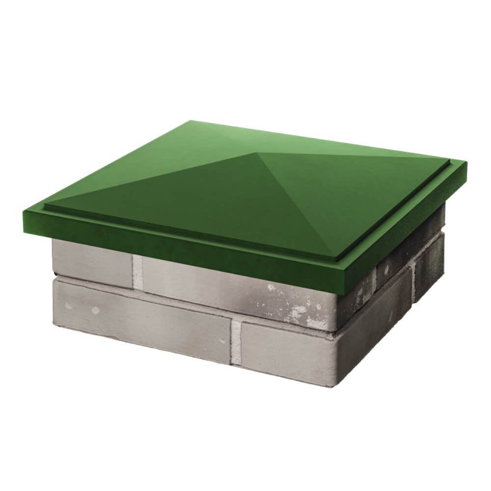 Колпак Zking БонаМоно Зеленый на столб 1.5х1.5 кирпича (385х385, 400х400мм) в Батайске фото