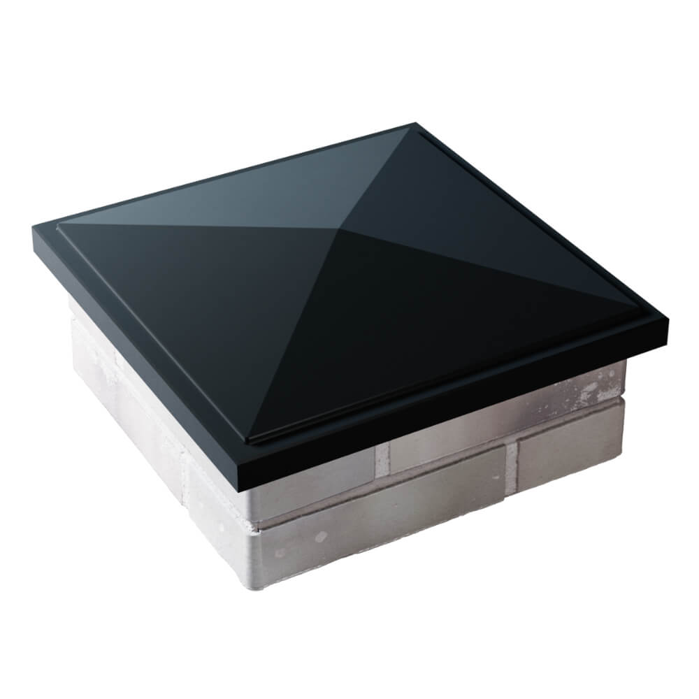 Колпак Zking БонаМоно Черный на столб 1.5х1.5 кирпича (385х385, 400х400мм) в Батайске фото