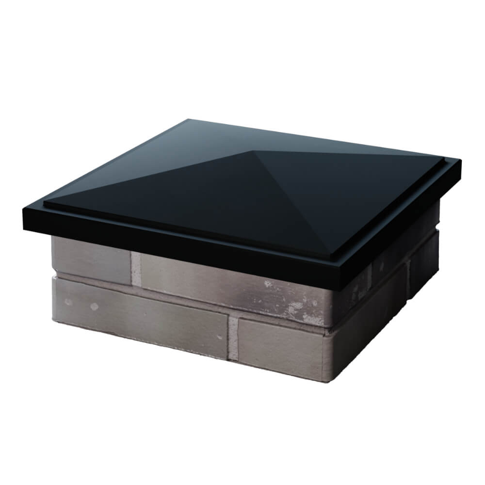 Колпак Zking БонаМоно Черный на столб 1.5х1.5 кирпича (385х385, 400х400мм) в Батайске фото