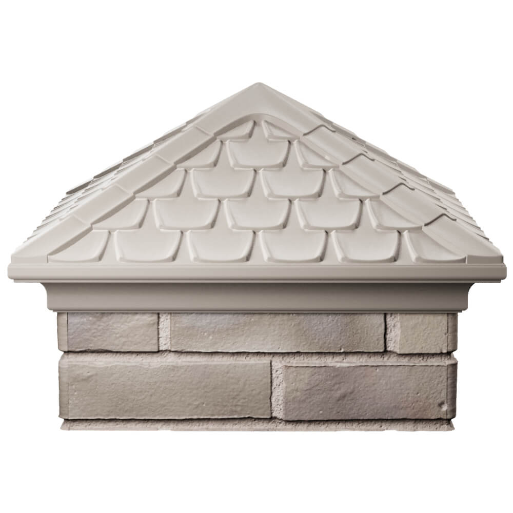 Колпак Zking Эльбрус Бежевый на столб 1.5х1.5 кирпича (385х385мм) Батайск фото