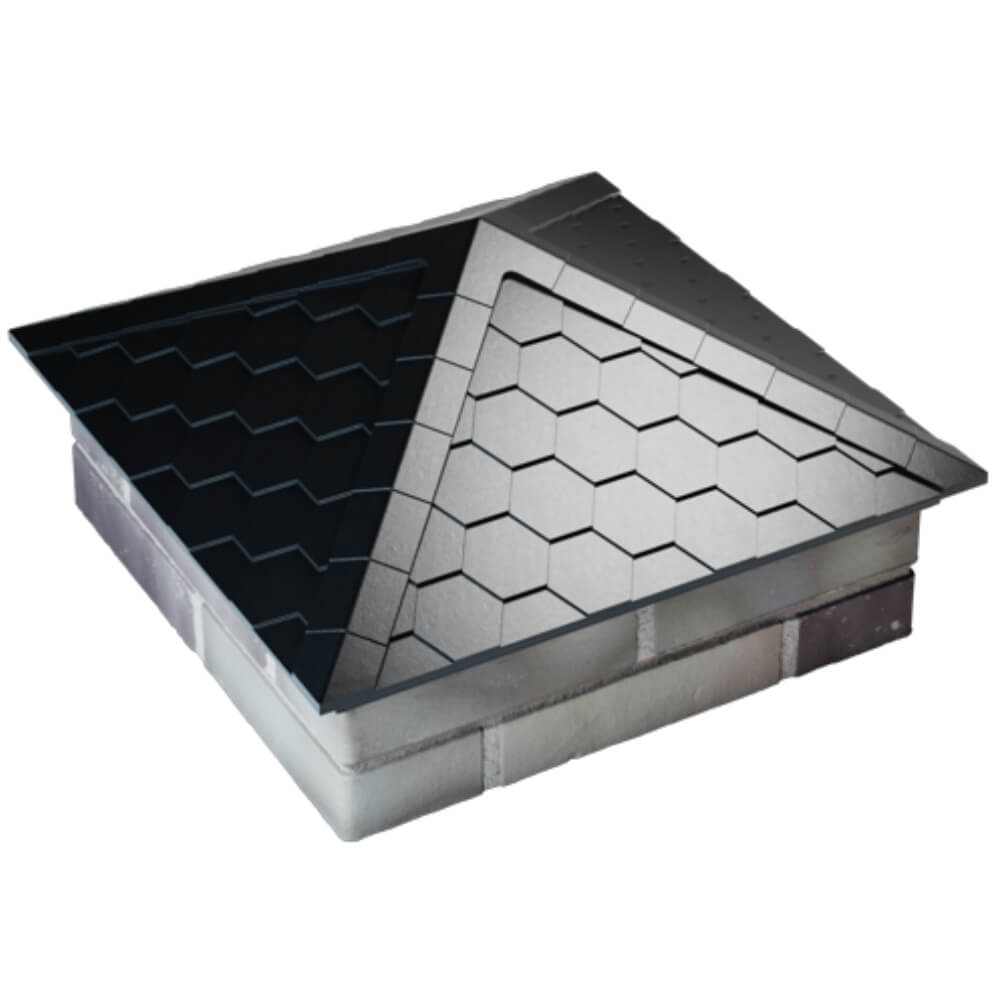 Колпак Zking Эверест Черный на столб 2х2 кирпича (535х535мм) Батайск фото