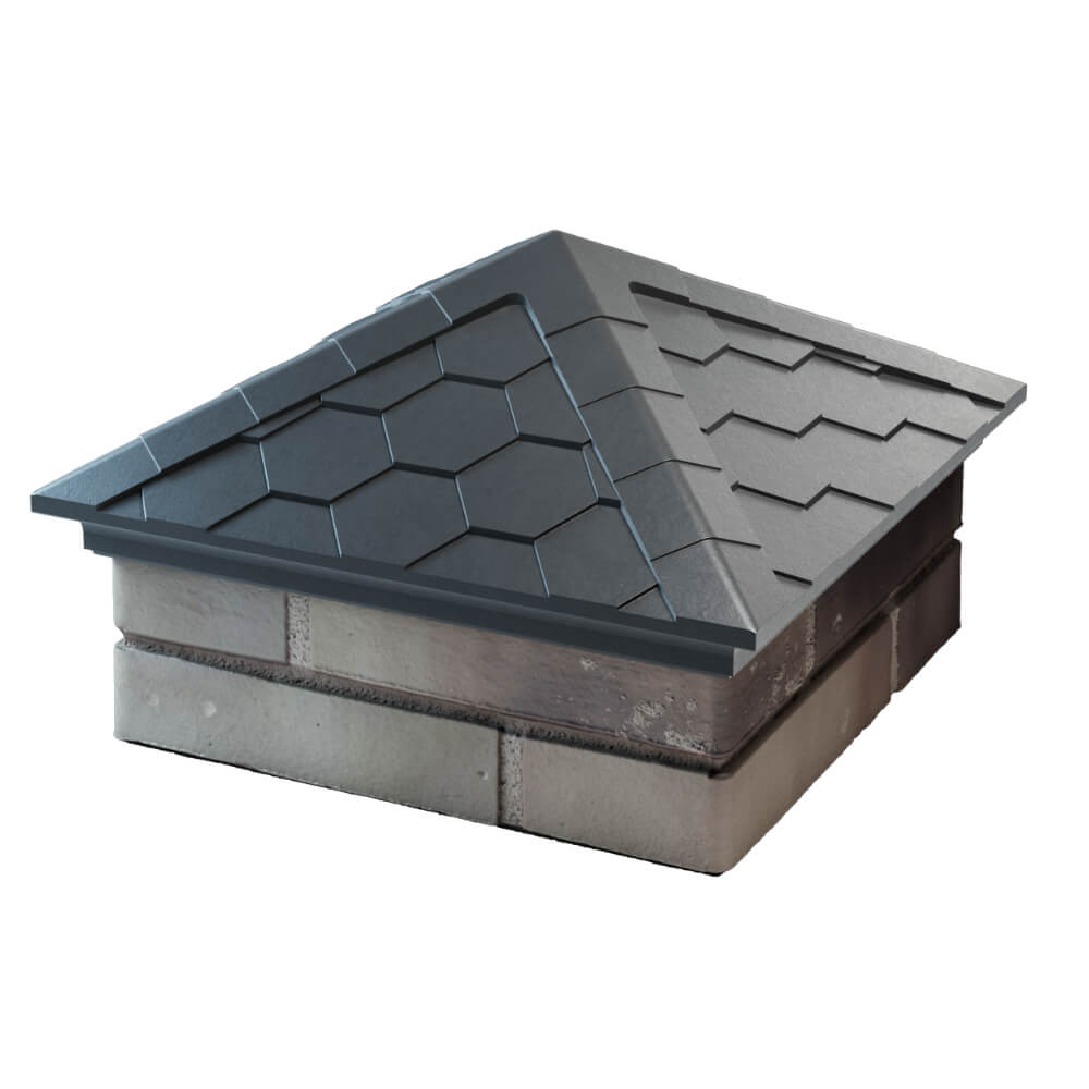 Колпак Zking Эверест Серый на столб 1.5х1.5 кирпича (390х390мм) в Батайске фото