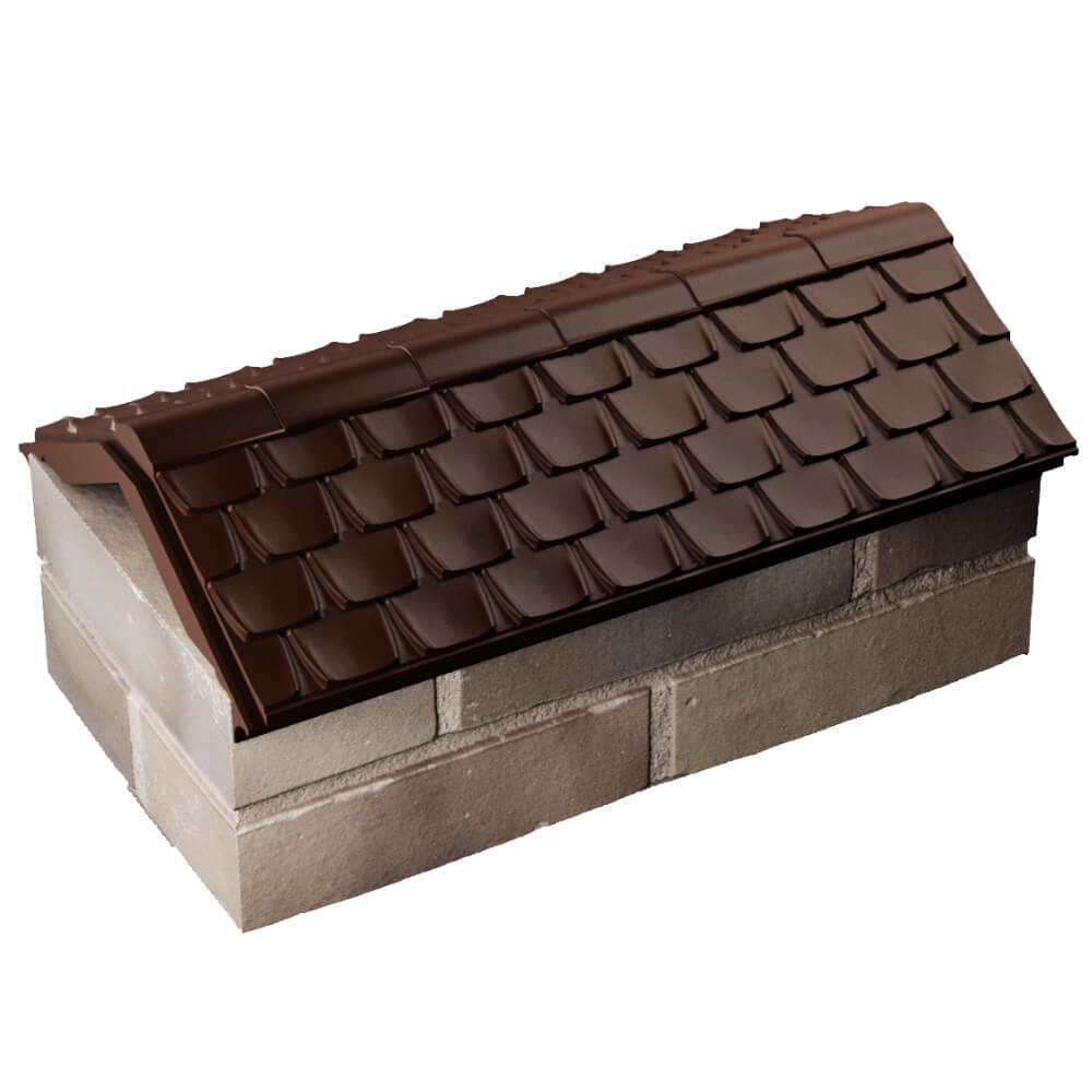 Парапет Zking Эльбрус Коричневый с посадкой на 1 кирпич (255мм) в Батайске фото