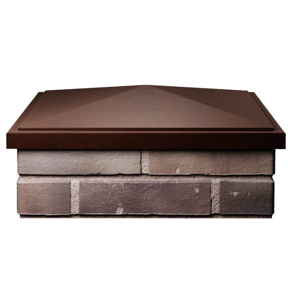 Колпак Zking БонаМоно Коричневый на столб 2х2 кирпича (515х515, 530х530мм) Батайск фото