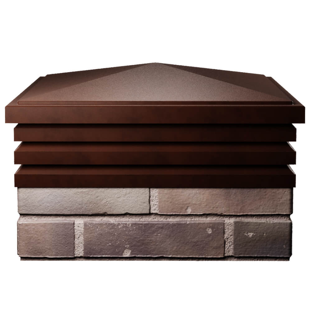 Колпак Zking Бона ХайТек Коричневый на столб 2х2 кирпича (513х513мм) Батайск фото