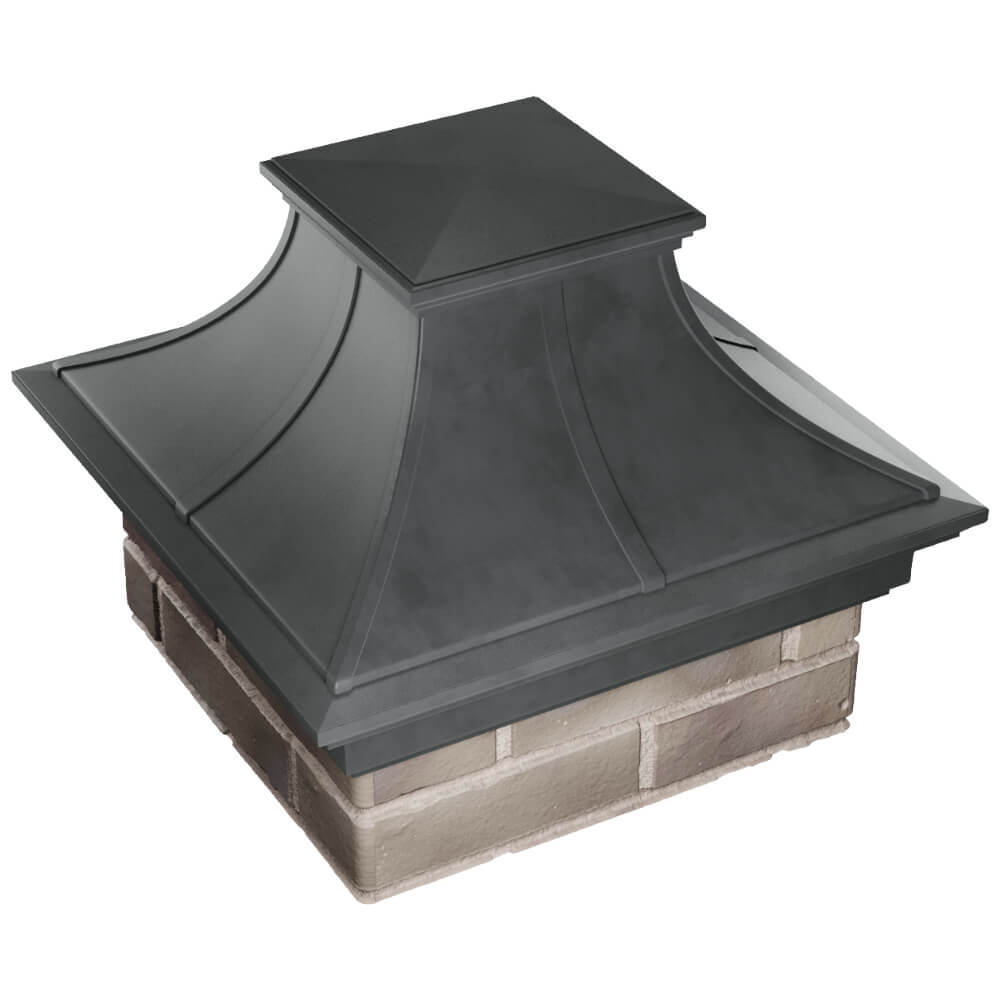 Колпак Zking Монблан Премиум Серый на столб 1.5х1.5 кирпича (385х385мм) в Батайске фото