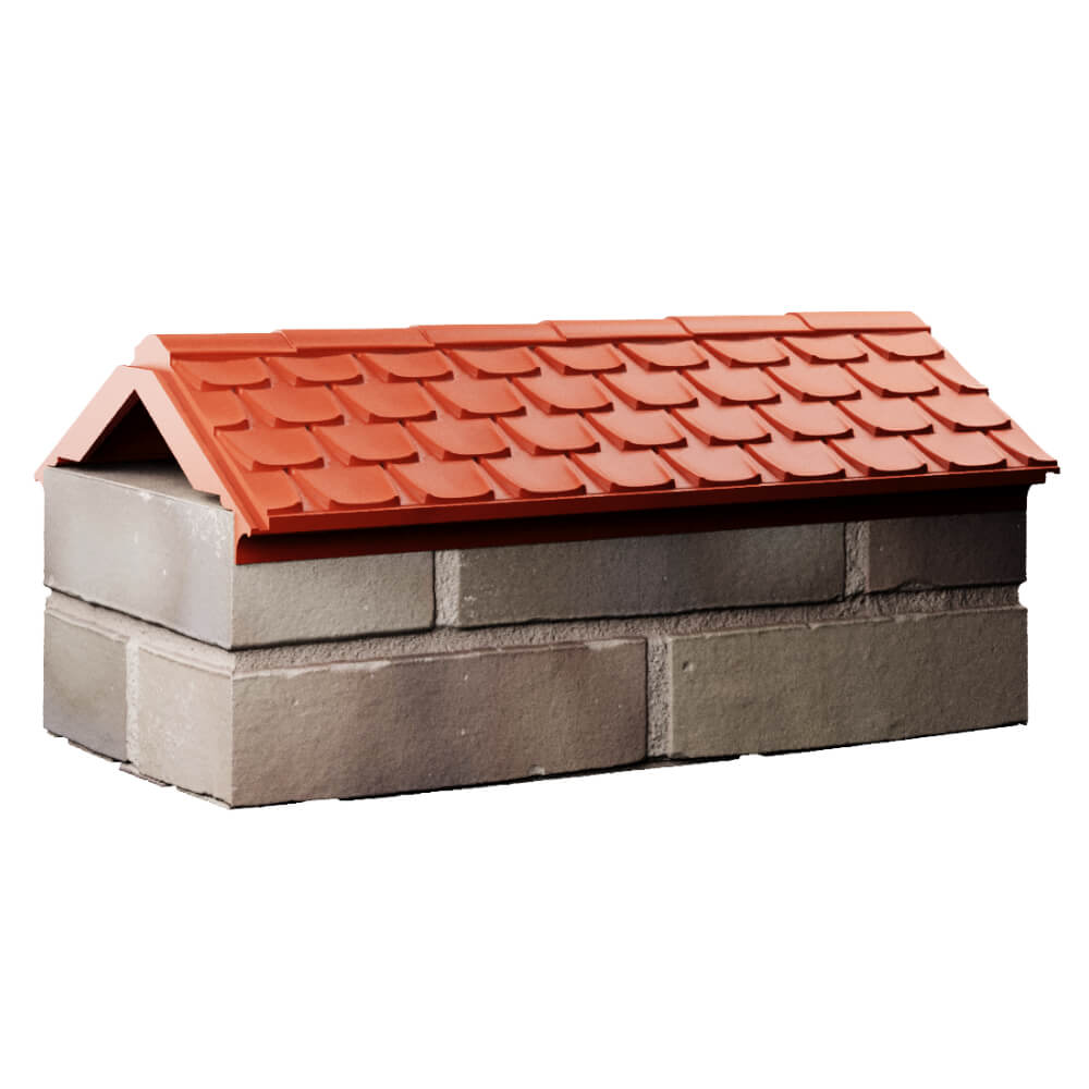 Парапет Zking Эльбрус Красный с посадкой на 1 кирпич (255мм) Батайск фото