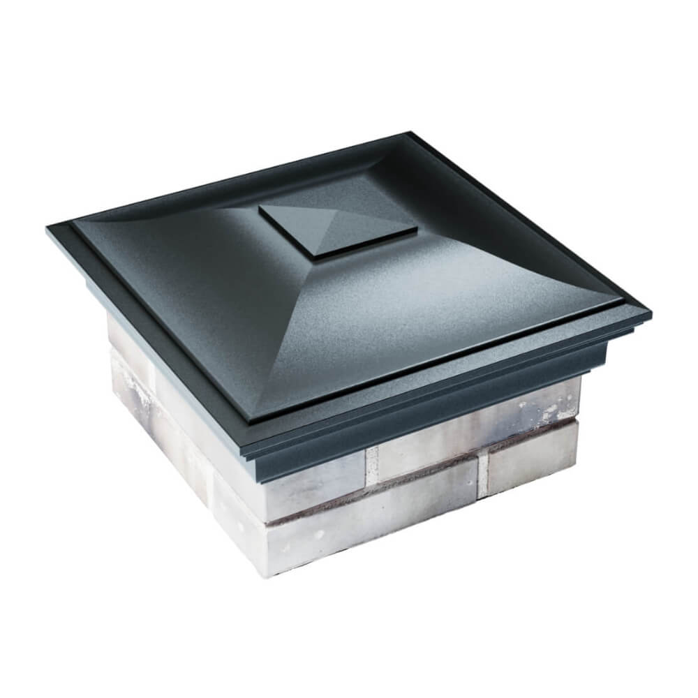 Колпак Zking Монблан Черный на столб 1.5х1.5 еврокирпича 0.7НФ (355х355мм) в Батайске фото