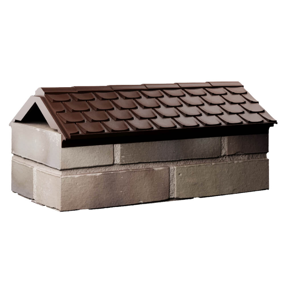 Парапет Zking Эльбрус Коричневый с посадкой на 1 кирпич (255мм) Батайск фото