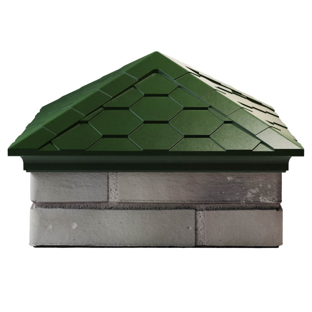 Колпак Zking Эверест Зеленый на столб 1.5х1.5 кирпича (390х390мм) Батайск фото